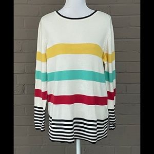 Talbots  striped sweater 1X